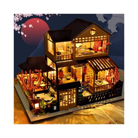 Miniatur-Selbstbau-Cottage TC14A Japanisches Haus mit Boden