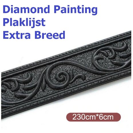 Diamond Painting Klebeliste auf Rolle extra breit schwarz (230x5cm)