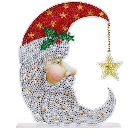 Diamond Painting Stehender Weihnachtsschmuck Weihnachtsmond 01 (20cm)