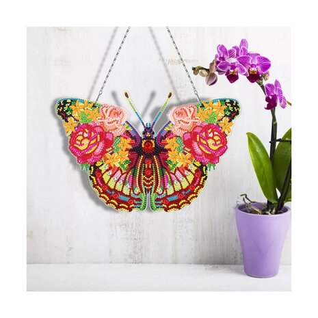 Diamond Painting Hangend Ornament Vlinder (30cm)