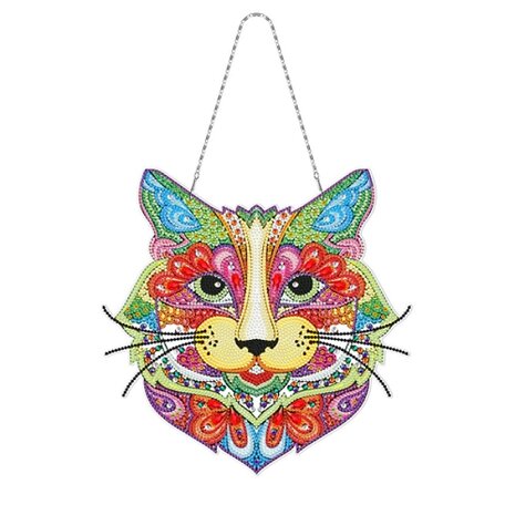 Diamantmalerei-Hängefigur Katze (30 cm)