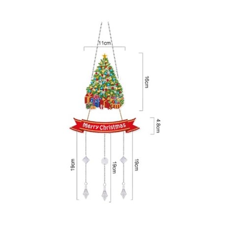 Diamond Painting Ornament zum Aufhängen mit Ketten 09 Weihnachtsbaum