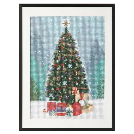 Grafix Diamond Painting Weihnachtsbaum 30x40cm - Rund