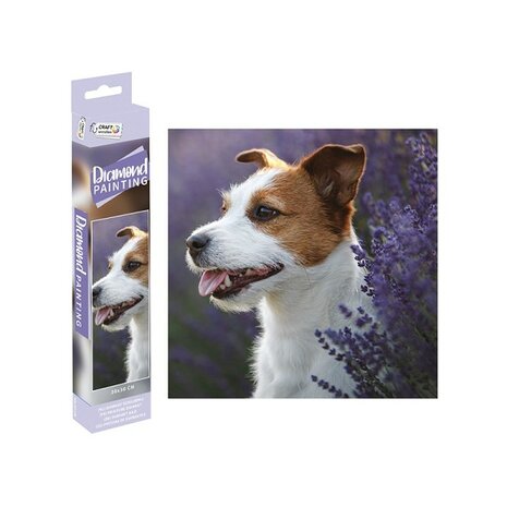 Grafix Diamond Painting - Hund 30x30cm - Rund