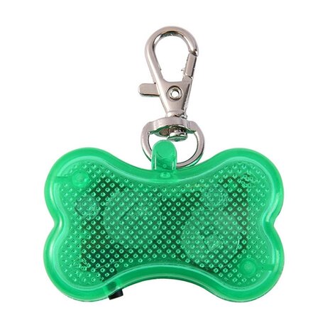 Led beleuchteter Knochen mit Clip für Hundehalsband (Grün)