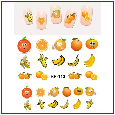 Nagelsticker-Set Fruit 02 (150 Sticker)