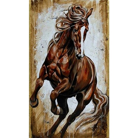 Diamond Painting Running Horse 01 (Größe und Form der Steine ​​nach Wahl)