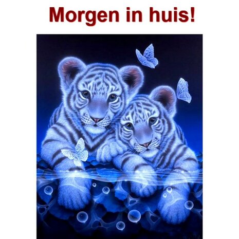 Diamond Painting JobaStores Witte Tijgertjes