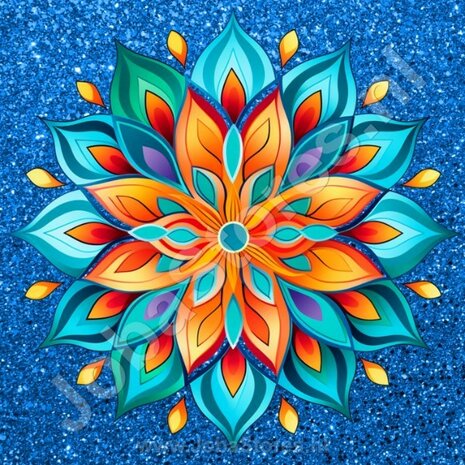 Diamond Painting Mandala Blauw