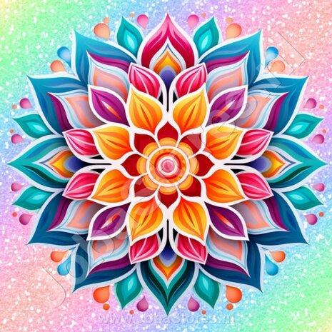 Diamond Painting Mandala Regenboog