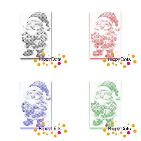 HappyDots DOT Painting Kerst kabouter - Stippelschilderij