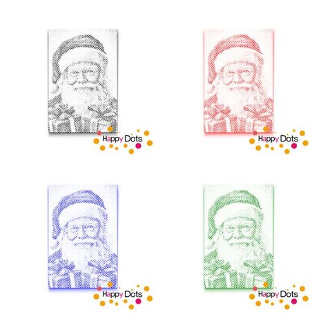 HappyDots DOT Painting Kerstman met cadeautjes - Stippelschilderij