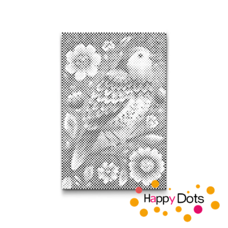 HappyDots DOT Painting Vogels 07 - 20x30cm