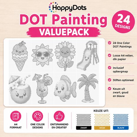 HappyDots Punktmalerei-Sparpaket Sommer (24 Teile)