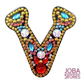Diamond Painting Sleutelhanger Alfabet Letter V