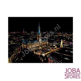 Kratzzeichnung Große "Bunte Stadt" Hamburg (41x29cm)