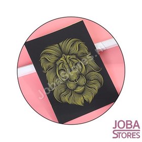 Kratzzeichnung Tiere Gold 04 (21x15cm)