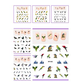 Nagelsticker Set Vögel (150 Sticker)