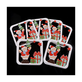 Holz Weihnachtsanhänger White Square (10 Stück)