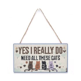 Diamond Painting Willkommensschild 10 25cm (Bedürfnis - Katzen)