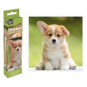 Grafix Diamond Painting Hund 20x20cm (runde Steine)