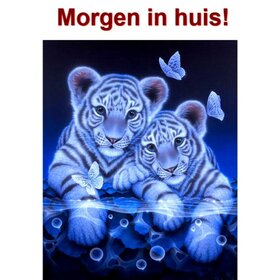 Diamond Painting Weiße Tiger 30x40cm