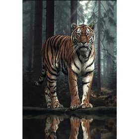 Diamond Painting Tiger Portrait 01 (Größe und Form der Steine ​​nach Wahl)