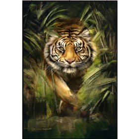 Diamond Painting Tiger Portrait 06 (Größe und Form der Steine ​​nach Wahl)
