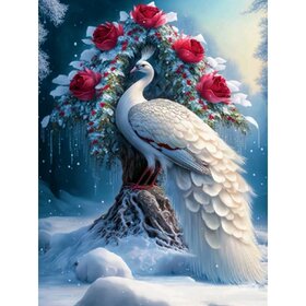 Diamond Painting Winter Bird 02 (Größe und Form der Steine ​​nach Wahl)