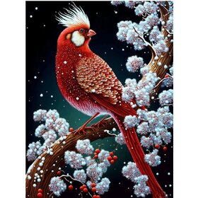 Diamond Painting Winter Bird 10 (Größe und Form der Steine ​​nach Wahl)