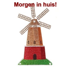 Diamond Painting stehendes Ornament mit Bewegung Windmühle (26cm)