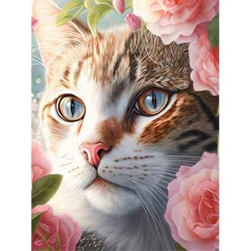 Diamond Painting Cute Cats 07 (Größe und Form der Steine ​​nach Wahl)