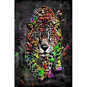 Diamond Painting Leopard Graffiti (Größe und Form der Steine ​​nach Wahl)