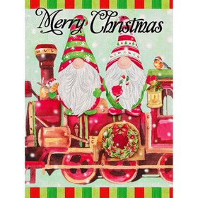 Diamond Painting Weihnachtszwerge im Zug (Größe und Form der Steine ​​nach Wahl)