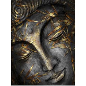 Diamond Painting Buddha Schwarz Gold