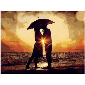 Diamond Painting Gemeinsam unter dem Regenschirm