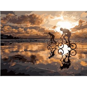 Diamond Painting Zusammen auf dem Fahrrad