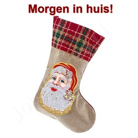 Diamond Painting Weihnachtssocke 04 (Weihnachtsgesicht/30cm)