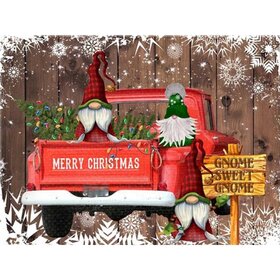 Diamond Painting Weihnachtszwerge im Auto