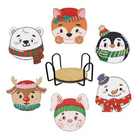 Diamond Painting Untersetzer 01 Weihnachten (6 Stück)