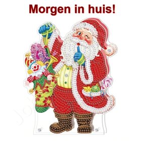 Diamond Painting Stehende Weihnachtslampe 05 (Weihnachtsmann)