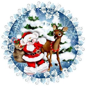 Diamond Painting Weihnachten - Maus im Kreis