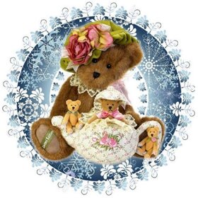 Diamond Painting Weihnachten - Niedlicher Teddybär im Kreis