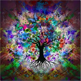 Diamond Painting Bunter Baum 02