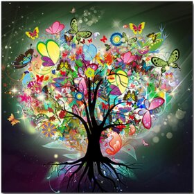 Diamond Painting Bunter Baum 03