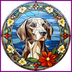 Diamond Painting Bleiglas Weihnachts-Hund 10