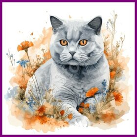 Diamond Painting Katze Britisch Kurzhaar 02