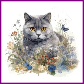 Diamond Painting Katze Britisch Kurzhaar 04