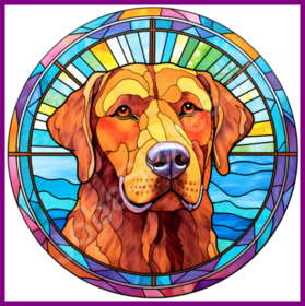 Diamond Painting Hunde im Bleiglasstil - Chesapeake Bay Retriever 01