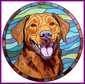 Diamond Painting Hunde im Bleiglasstil - Chesapeake Bay Retriever 03